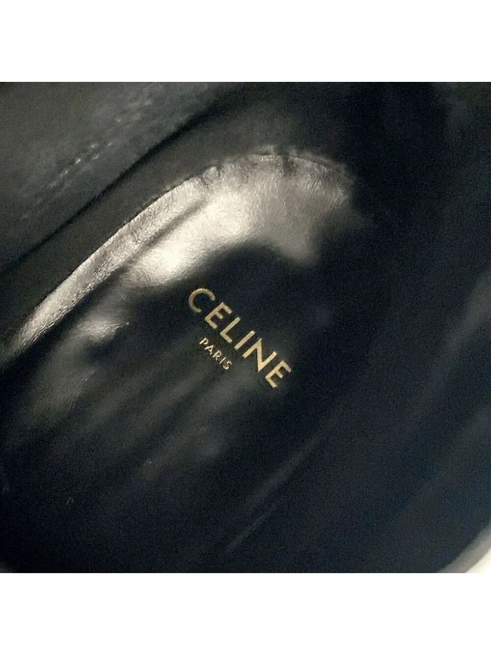 Celine Short Boots 38 Black Leather